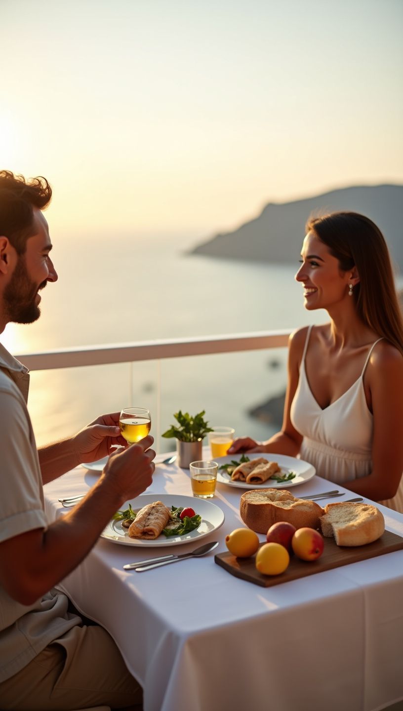 Πιάτο με ψάρι και ρύζι, συνοδευόμενο από φρέσκα βότανα και λεμόνι.