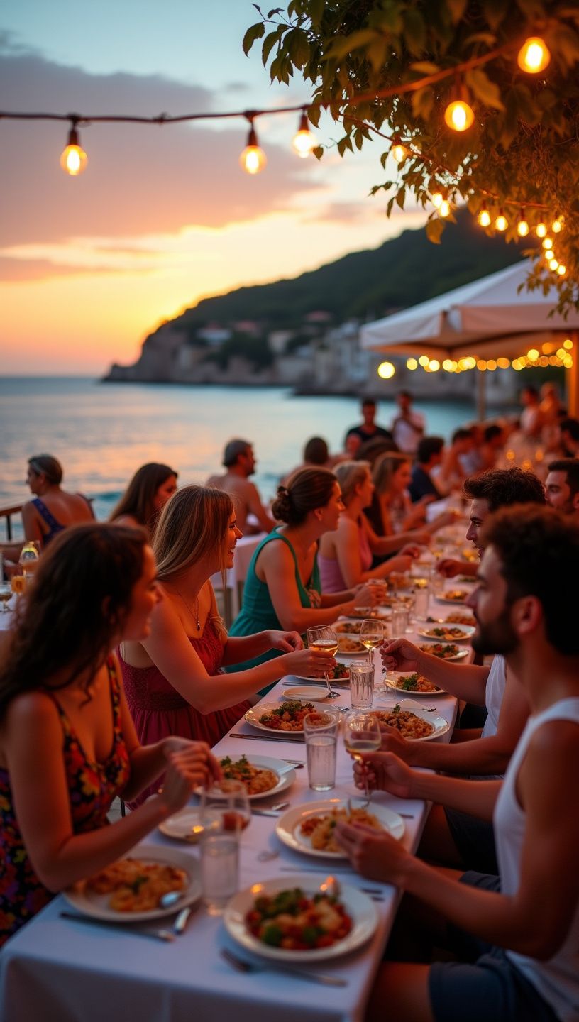 Πιάτο θαλασσινών με ρύζι και λεμονάτη σάλτσα.