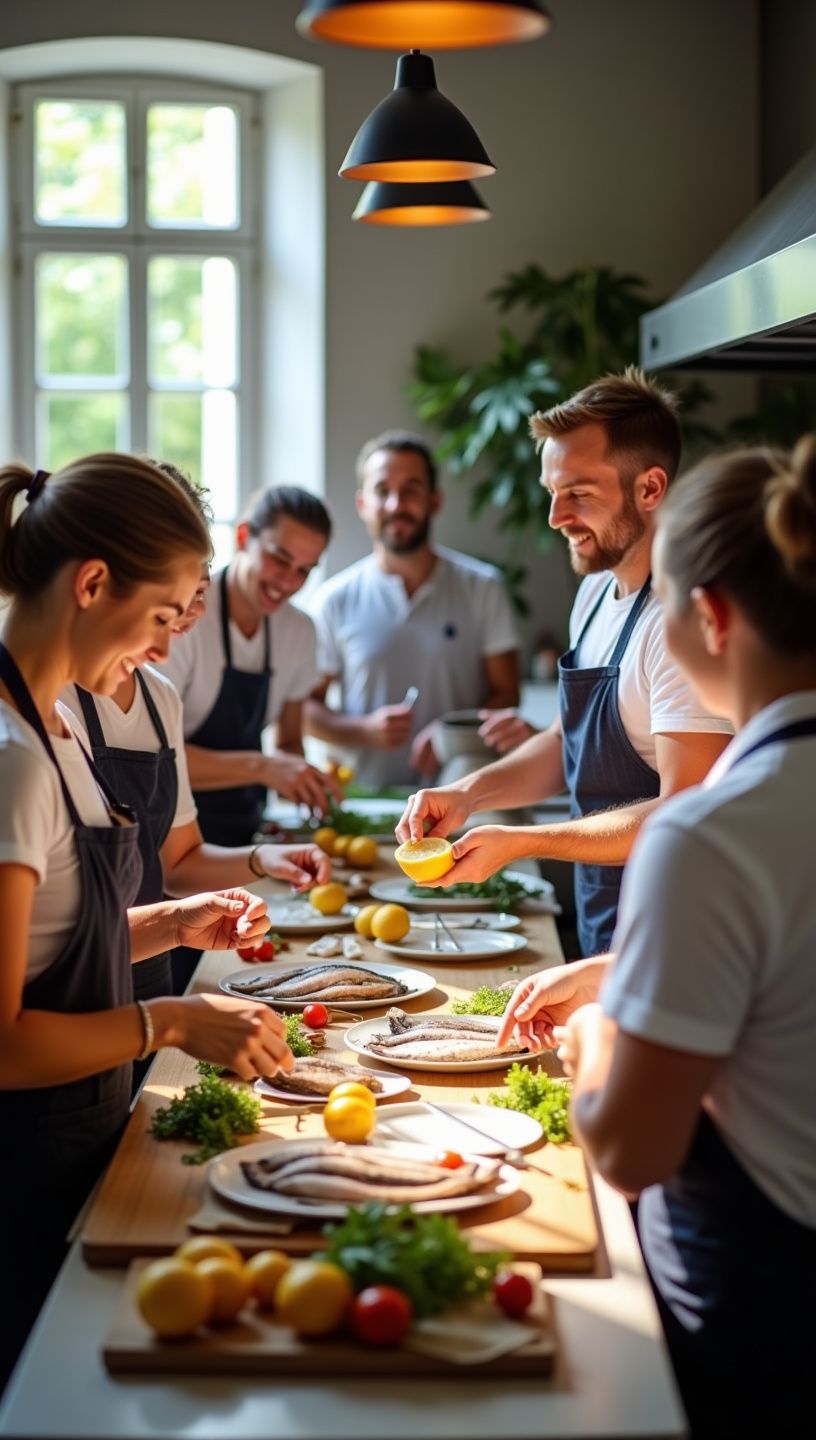 Καπνιστό ψάρι σερβιρισμένο με λεμονάτη σάλτσα.